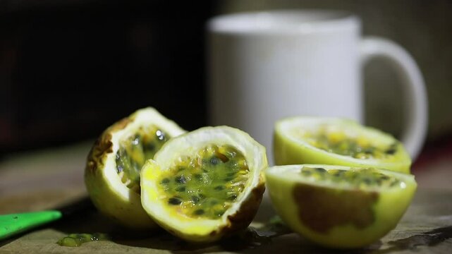 Passiflora quadrangularis L, makes passion fruit juice rich in B vitamins