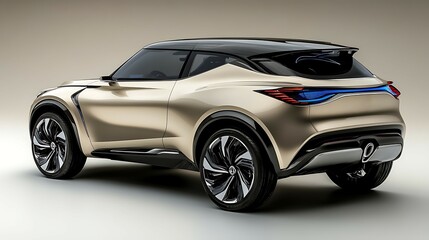 Innovative concept car studio automotive design modern space side view futuristic technology