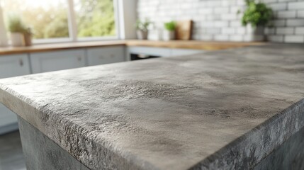 Closeup of a gray countertop in a modern kitchen.