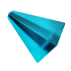 3d geometric glass green blue color