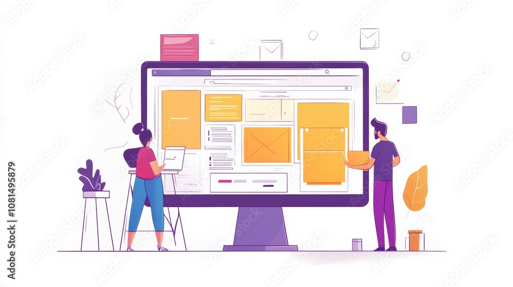Poster website designer creative planning application development draft sketch drawing template layout fram