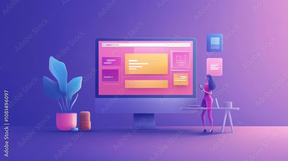 Poster website designer creative planning application development draft sketch drawing template layout fram