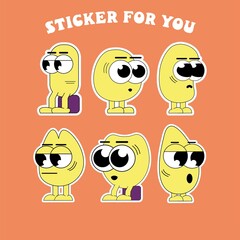 set of funny animals