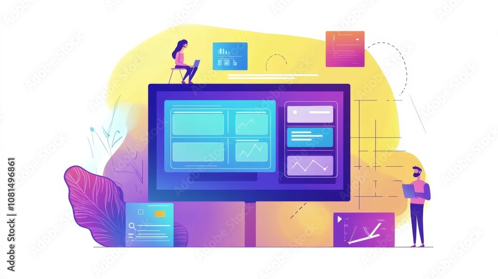 Poster website designer creative planning application development draft sketch drawing template layout fram