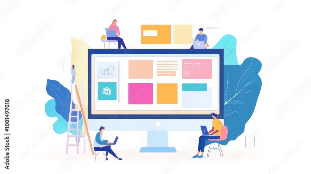 Poster website designer creative planning application development draft sketch drawing template layout fram