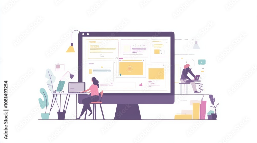 Poster website designer creative planning application development draft sketch drawing template layout fram