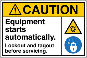 Obraz premium Safety Sign Caution Equipment...
