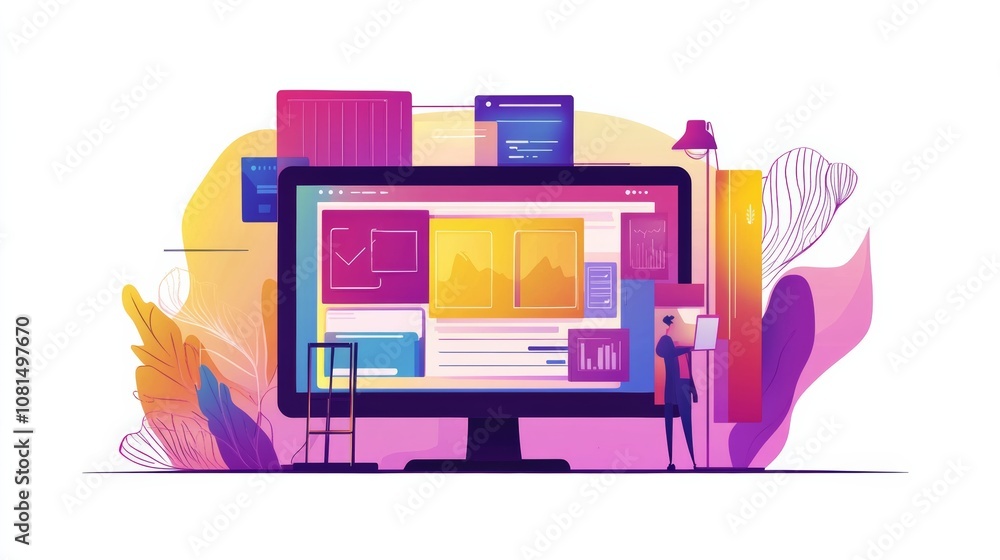 Poster website designer creative planning application development draft sketch drawing template layout fram