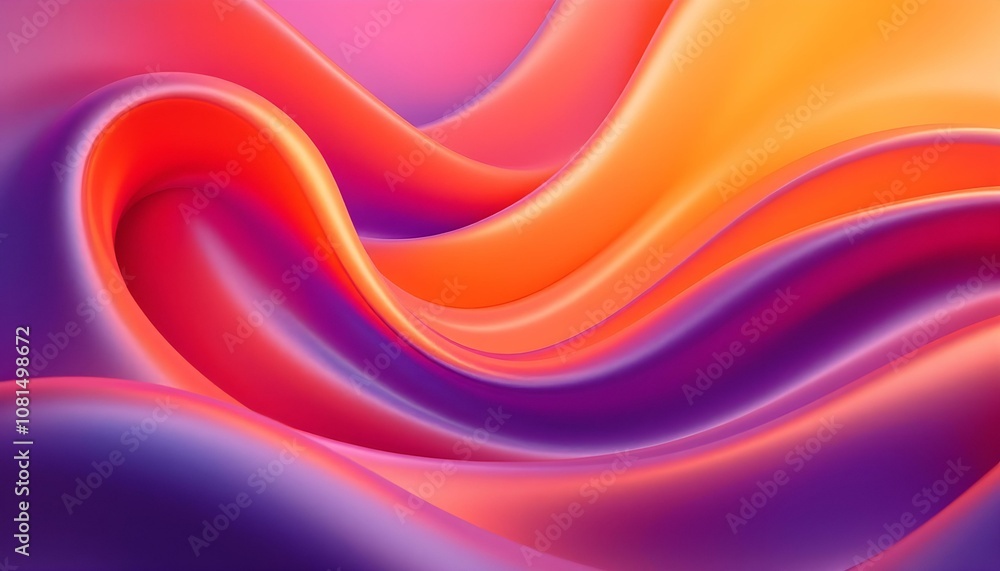 Poster a composition of abstract liquid glass with colorful reflections rendered in dynamic 3d. 3d render o