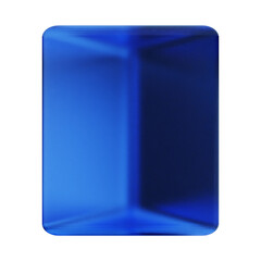 3d geometric glass dark blue color