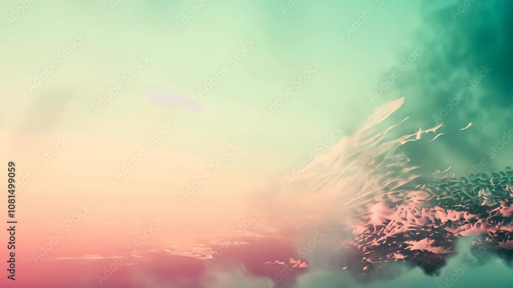Poster abstract soft cloud texture in pastel colors. serene sky background for peaceful and dreamy design c