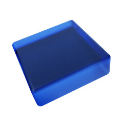 3d geometric glass dark blue color