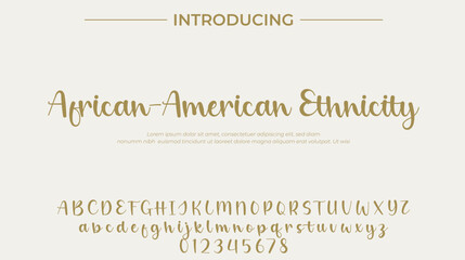 African-American Ethnicity Font Stylish brush painted an uppercase vector letters, alphabet, typeface