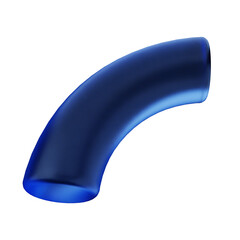 3d geometric glass dark blue color