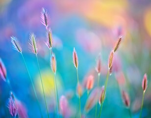 abstract nature macro grass bokeh blur background for text post 
