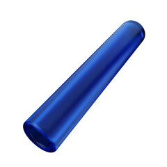 3d geometric glass dark blue color