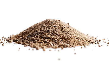 a pile of brown sand isolated in   white background