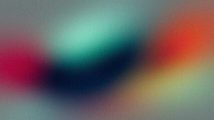 Abstract colorful grainy backgrounds. Retro smooth noisy orange blue green color gradient, vibrant colors flow, glowing, soft, bright, shine, noise texture background