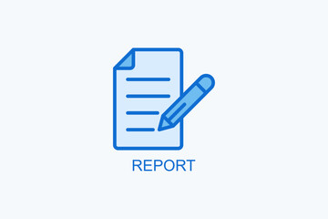 Report Vector Icon Or Logo Illustration