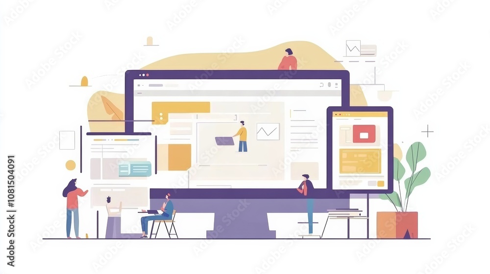 Poster website designer creative planning application development draft sketch drawing template layout fram