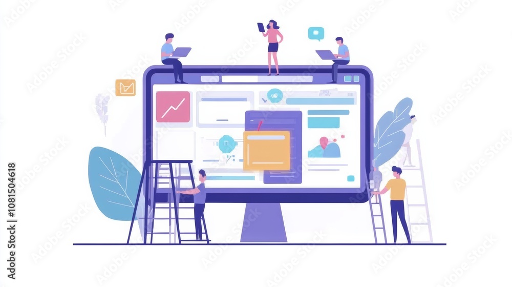 Poster website designer creative planning application development draft sketch drawing template layout fram