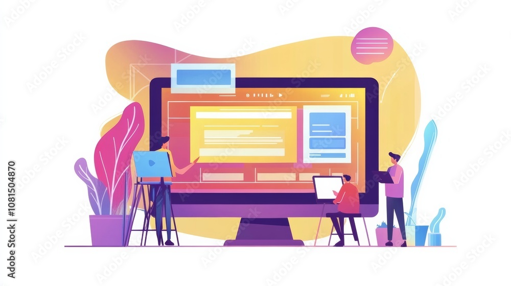 Poster website designer creative planning application development draft sketch drawing template layout fram