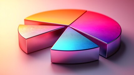 Obraz premium Colorful Pie Chart Business Presentation Graphic