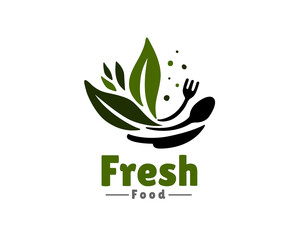 fresh food health logo design template illustration inspiration