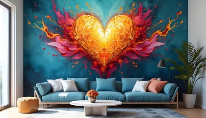 Interior decoration setup for living room as well as for office 