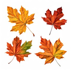 the AI Image Generator, red, orange, yellow, and green leaves are arranged against