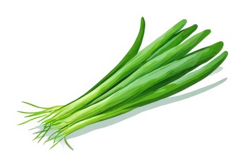 the AI Image Generator, Fresh green onions isolated