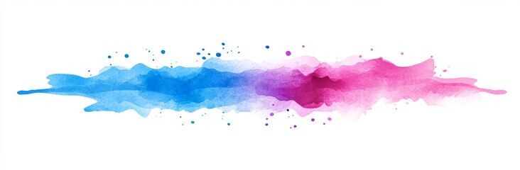Obraz premium blue and purple watercolor abstract illustration with splashes