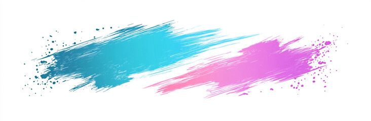 abstract background with vibrant blue and pink brush strokes