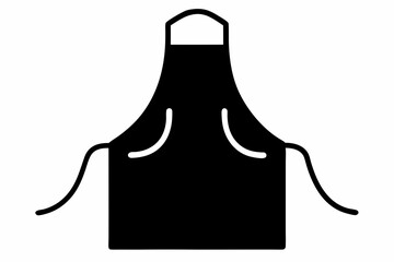 Apron vector, Silhouette of kitchen apron vector illustration, Apron icon vector