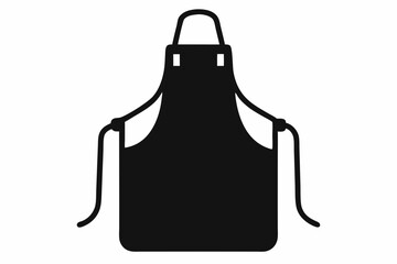Apron vector, Silhouette of kitchen apron vector illustration, Apron icon vector