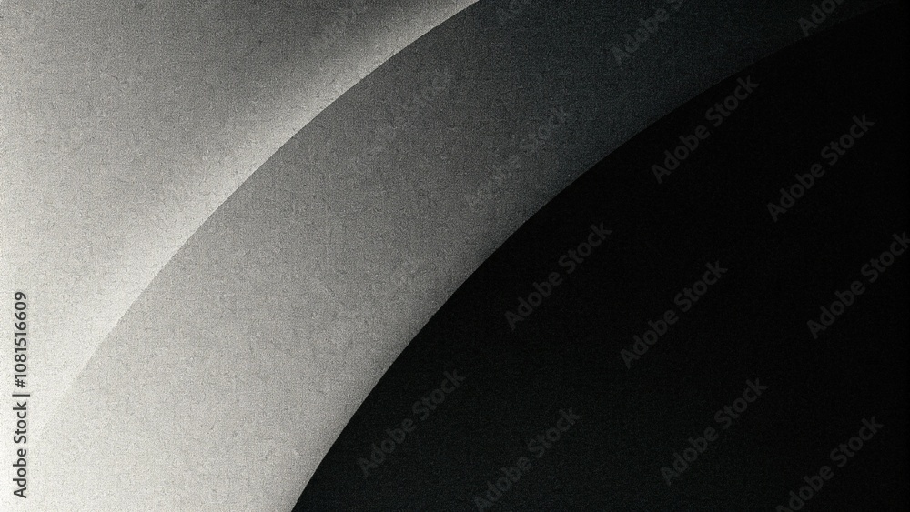 Poster gray white black grain textured minimal dark webpage header banner design glowing light abstract wav
