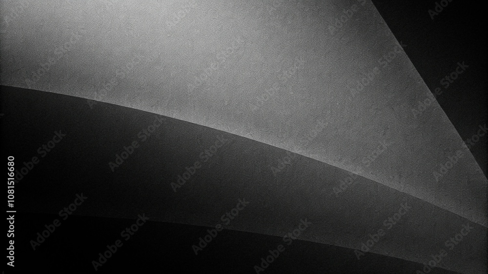 Poster gray white black grain textured minimal dark webpage header banner design glowing light abstract wav