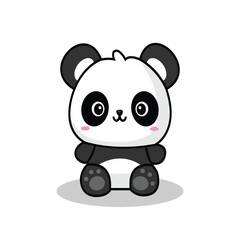 Animation of a Cute Panda Sitting