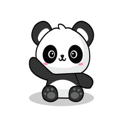 Fototapeta premium Animation of a Panda Waving