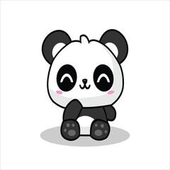 Animation of a Cute Smiling Panda
