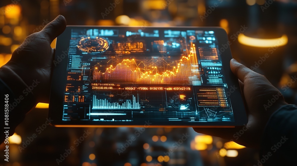 Poster enhanced stock market analysis enabled by the integration of advanced data visualization solutions.