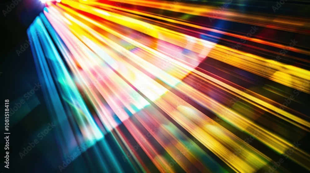 Aufkleber a spectrum of light beams converging into a single beam of white light, signifying the unity and cla