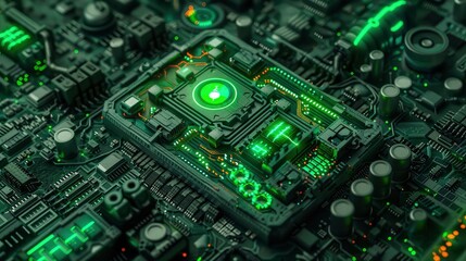 Fototapeta premium Modern technology, innovation and electronic computer circuit background 