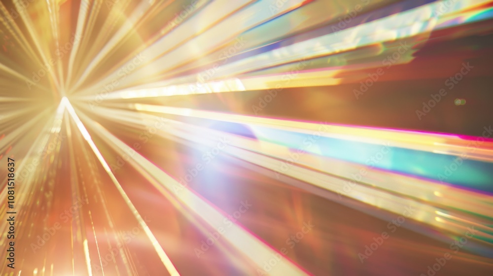 Poster A spectrum of light beams converging into a single ray, Signifying the clarity and unity achieved through diverse perspectives, photography style