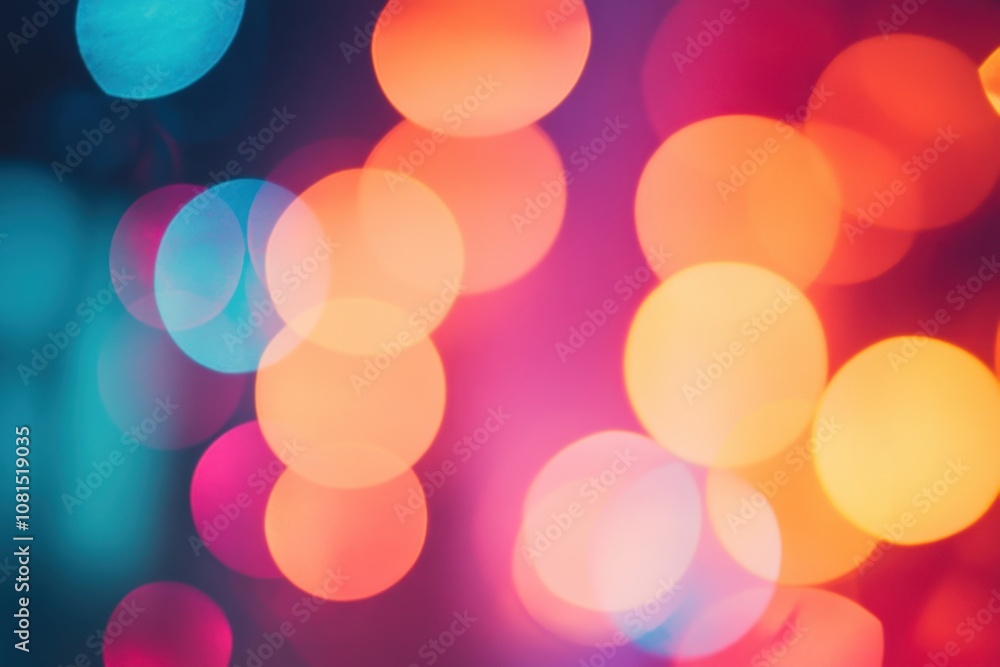 Poster abstract bokeh background with colorful lights.