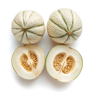 Casaba Melon isolated on a white background, close up