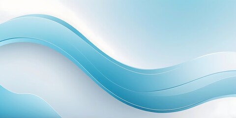 Obraz premium Serene Blue Wave Gradient - Minimalist Abstract Design