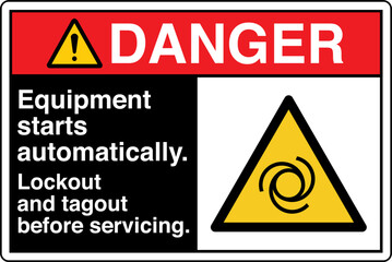Safety Sign Danger Equipment ...