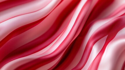 bold fusion of scarlet and rose stripes converge at center, diagonal lines create dynamic visual rhythm, macro view reveals intricate color interplay