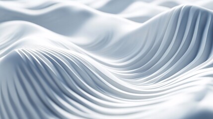 pristine white surface ripples with a single, precise wave formation subtle shadows and highlights emphasize the sculptural quality 8k resolution captures every nuance of this deceptively simple, yet
